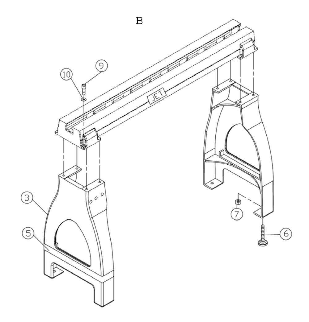 Fig-2 Diagram and Parts List for 708358K  Jet Lathe