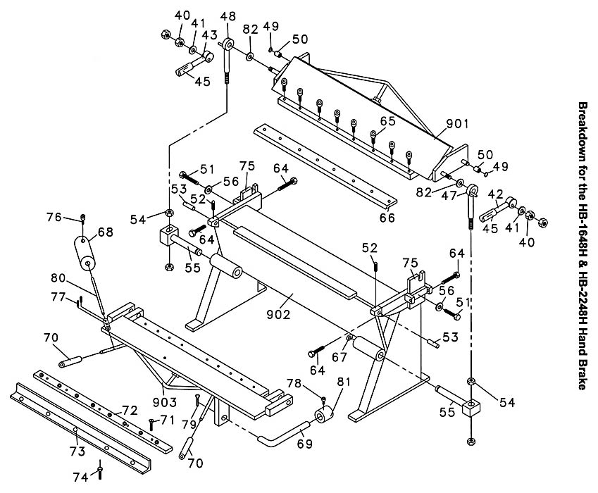 Page 1 Diagram and Parts List for 756222-HB-2248H  Jet Metal Work & Weld