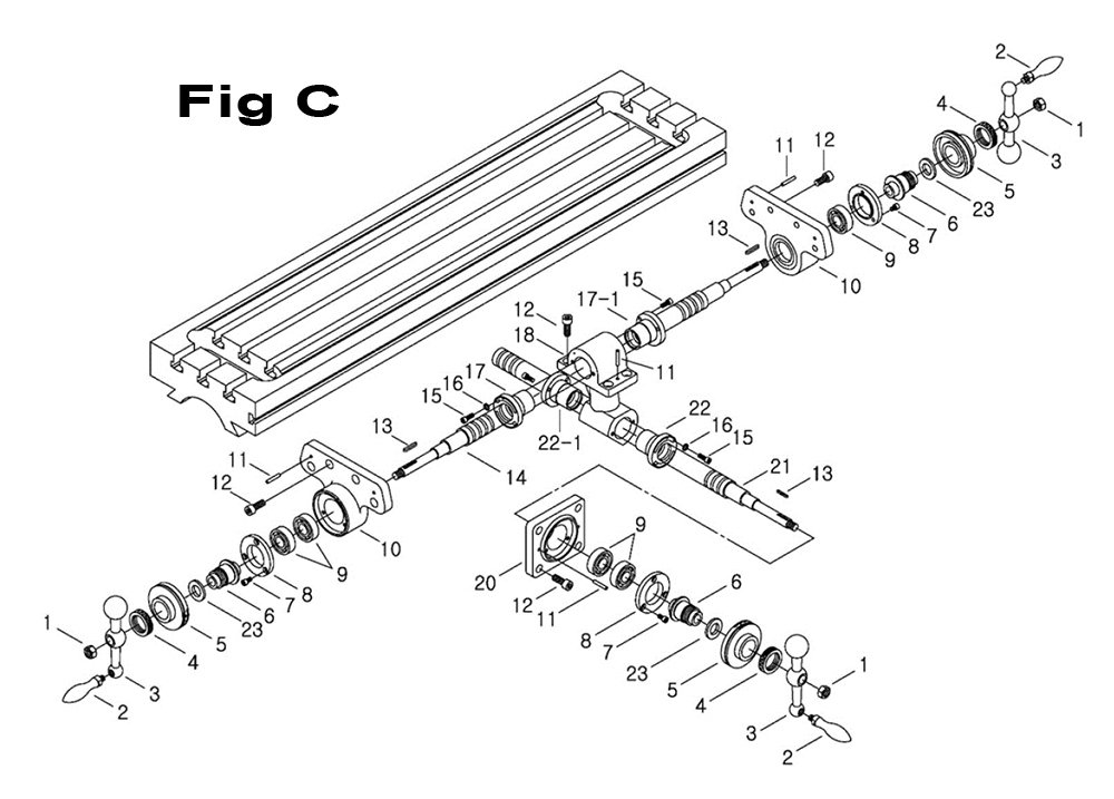 Fig-2 Diagram and Parts List for 698050  Jet Mill