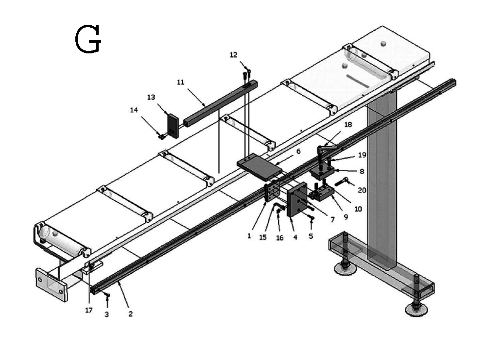 Fig-7 Diagram and Parts List for 414203K  Jet Table Saw