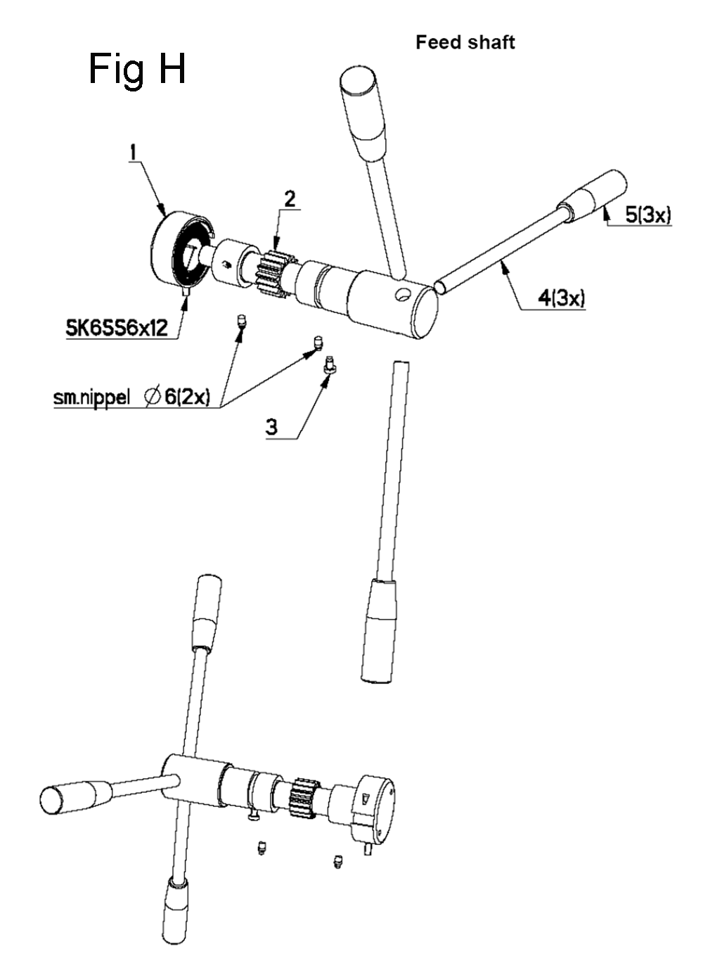 Fig-8 Diagram and Parts List for 354030  Jet Drill Press
