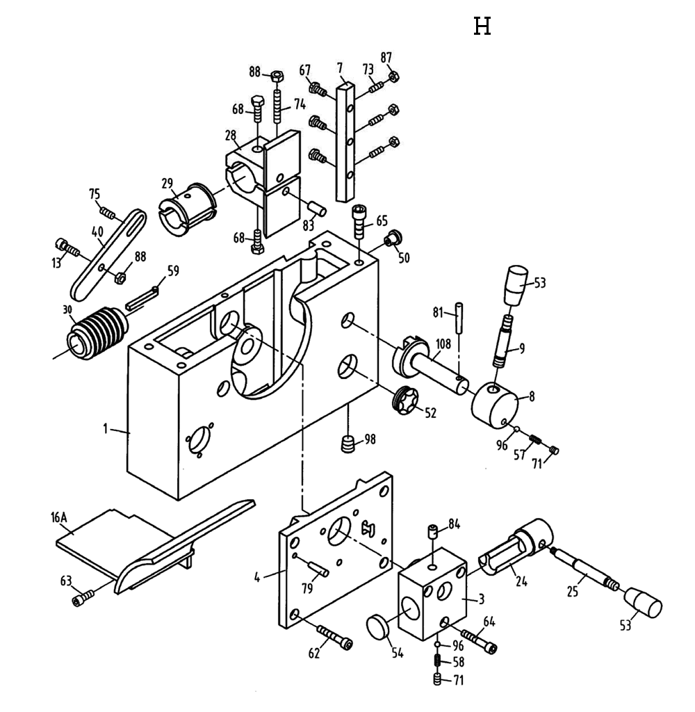 Fig-8 Diagram and Parts List for 321125  Jet Lathe