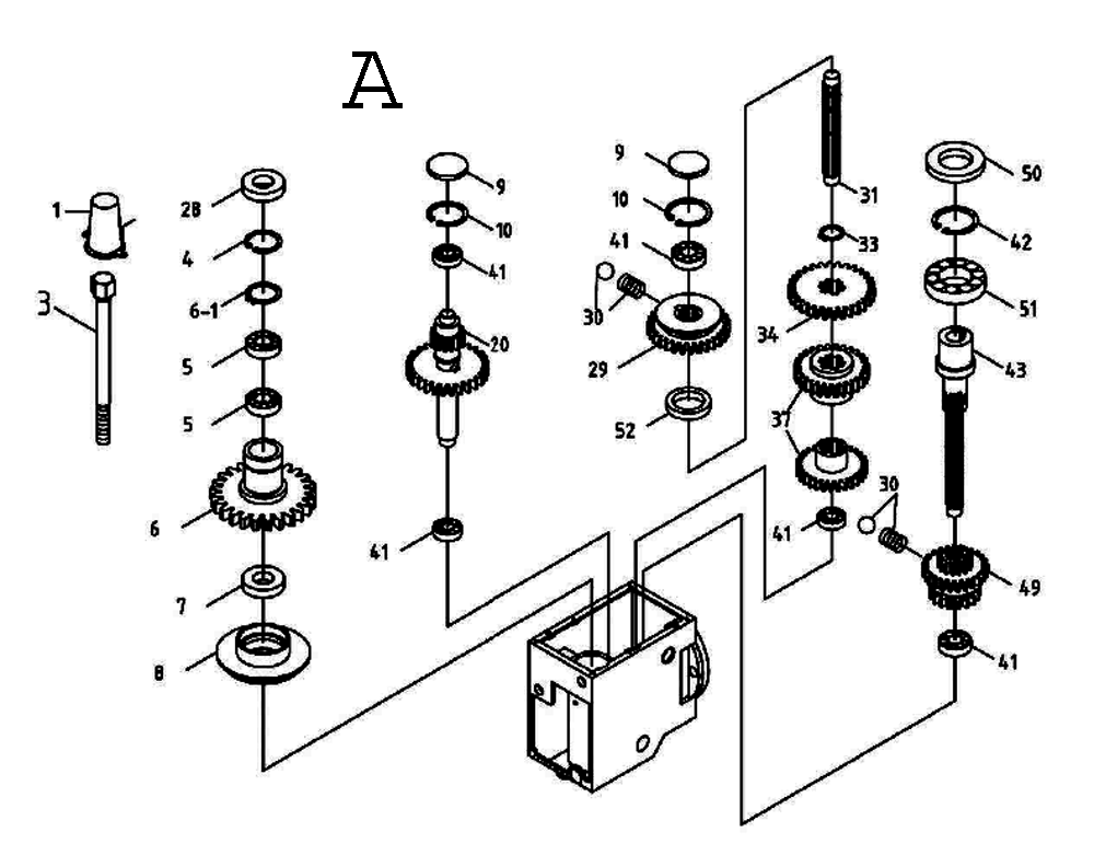 Fig-1 Diagram and Parts List for 354020  Jet Drill Press