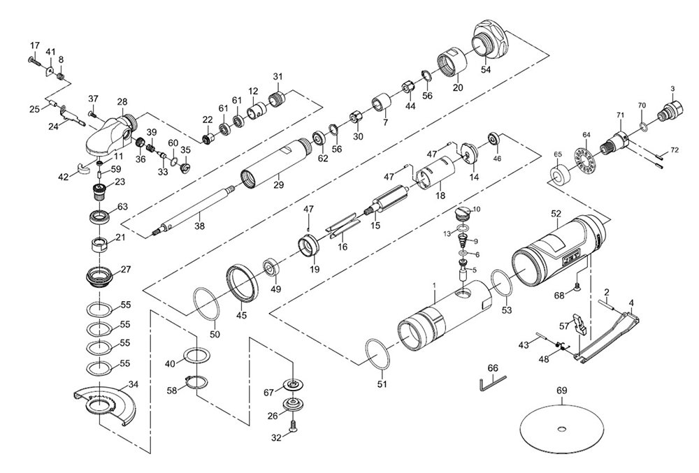 Fig-0 Diagram and Parts List for 505483  Jet Grinder