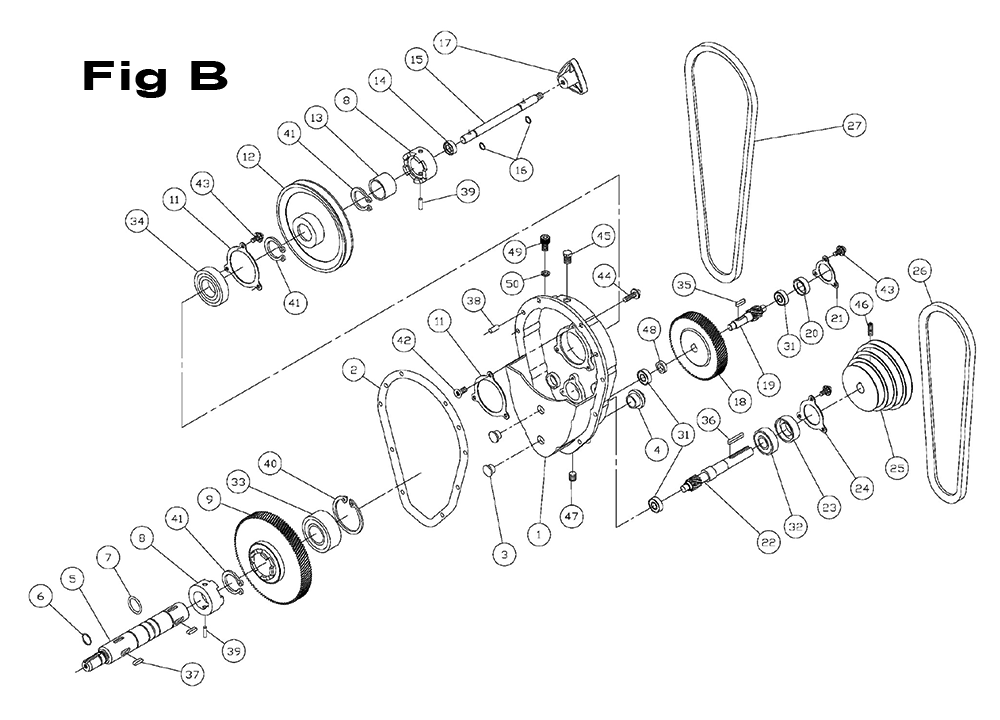Fig-3 Diagram and Parts List for 414504C  Jet Table Saw