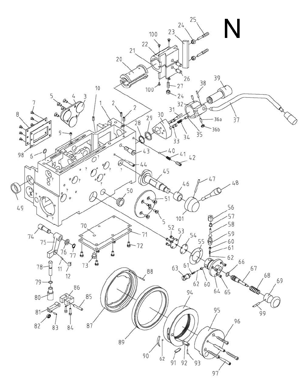 Fig-14 Diagram and Parts List for 321860  Jet Lathe