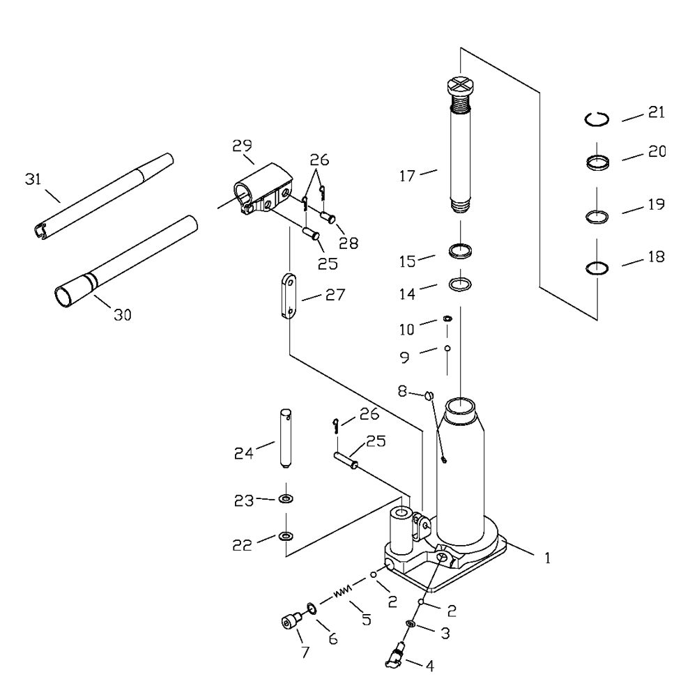 Page 1 Diagram and Parts List for 655550  Jet Jack