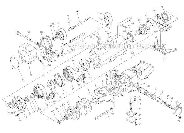 Page A Diagram and Parts List for AH-50C-10 105971 Jet Hoist & Winch