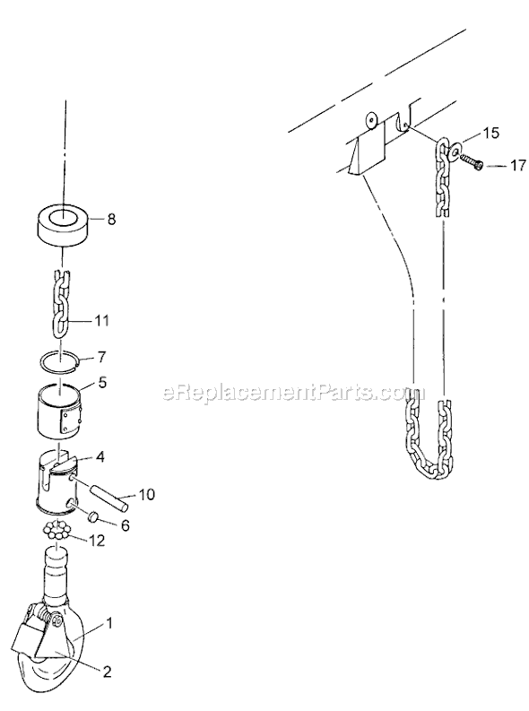 Page D Diagram and Parts List for AH-50C-10 105971 Jet Hoist & Winch