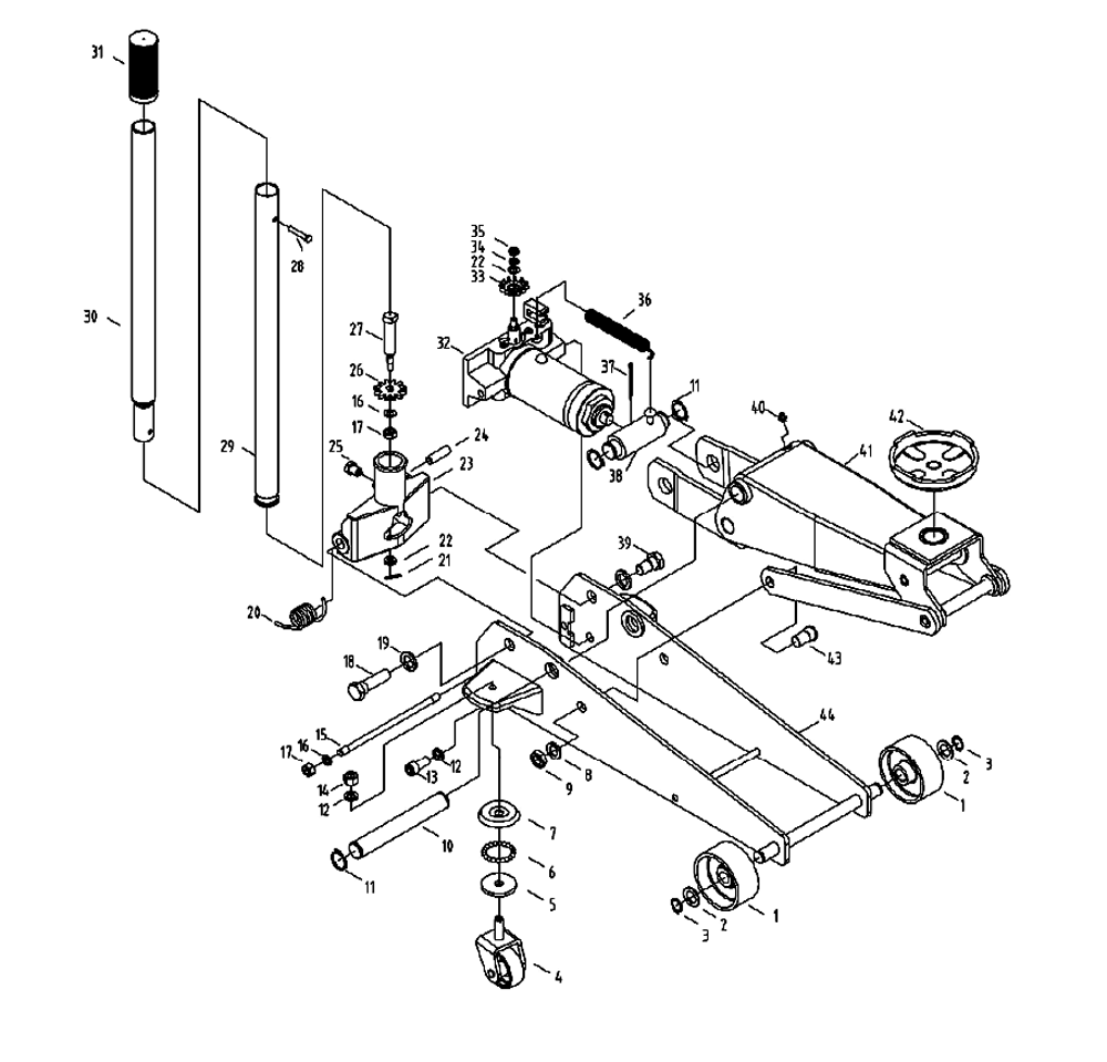Fig-0 Diagram and Parts List for 454224  Jet Hand Truck & Dolly