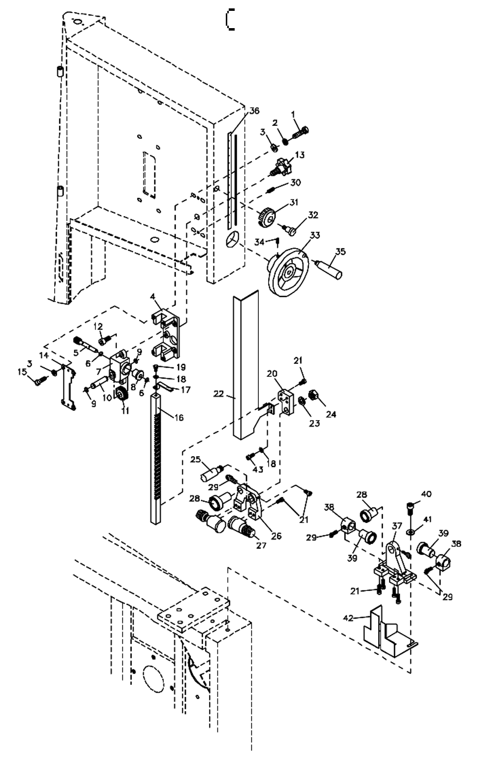 Fig-2 Diagram and Parts List for 708749B  Jet Table Saw