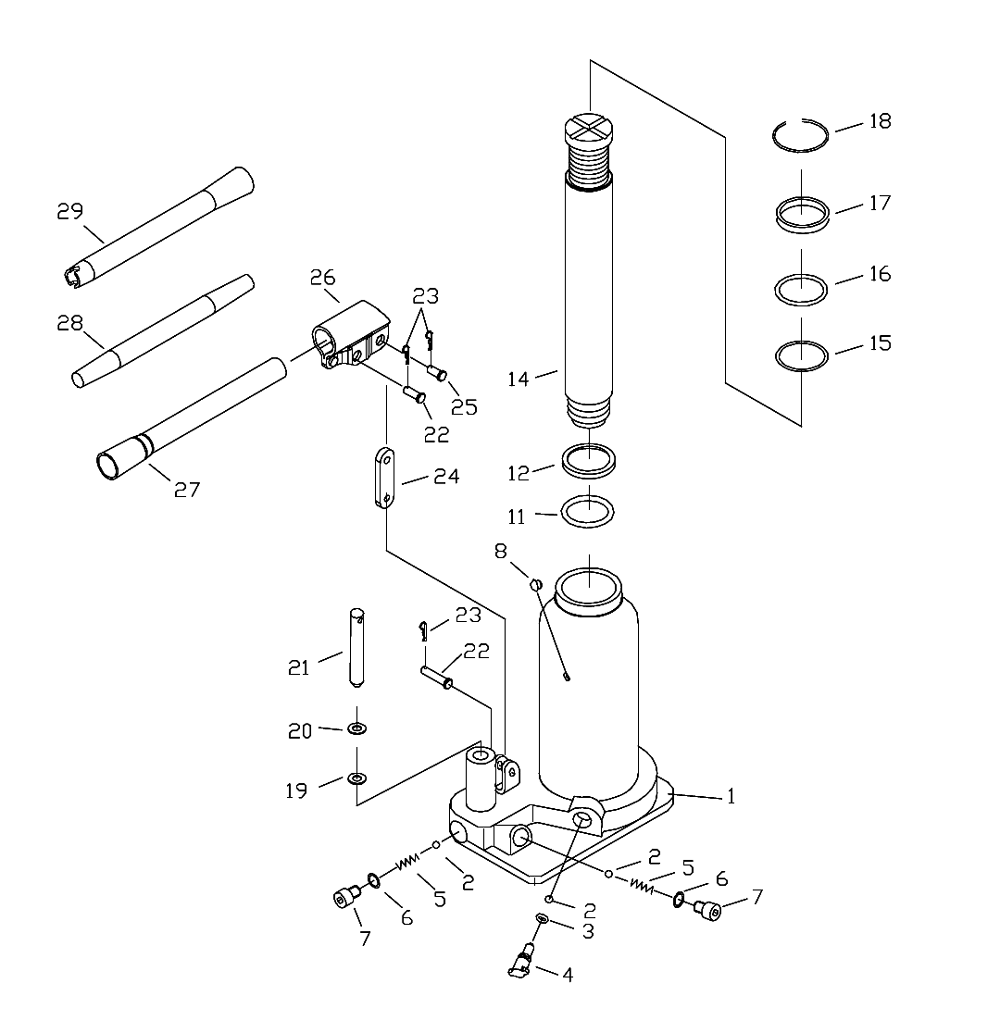 Page 1 Diagram and Parts List for 655558  Jet Jack