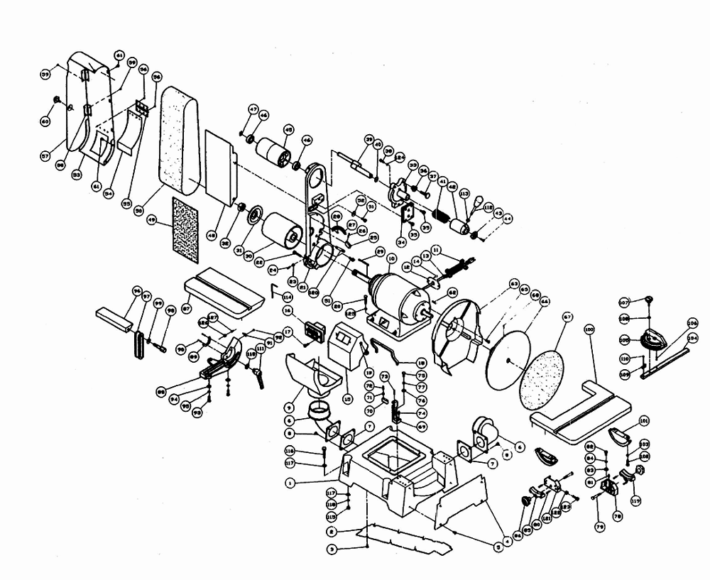 Fig-0 Diagram and Parts List for 708598K  Jet Sander Grinder