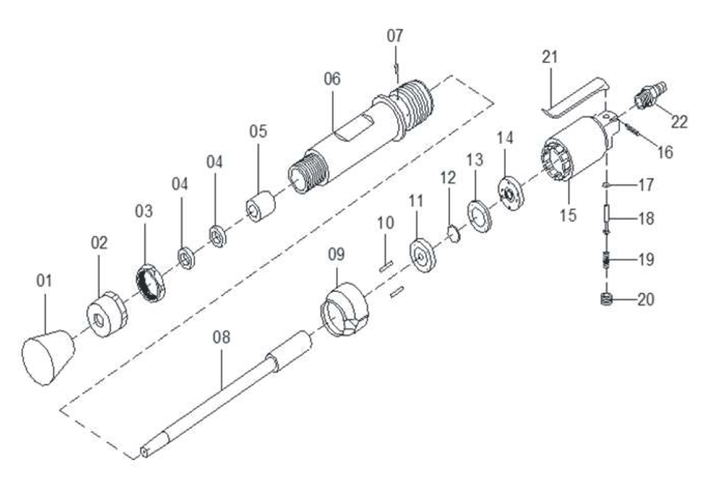 Fig-0 Diagram and Parts List for 550600  Jet Sander