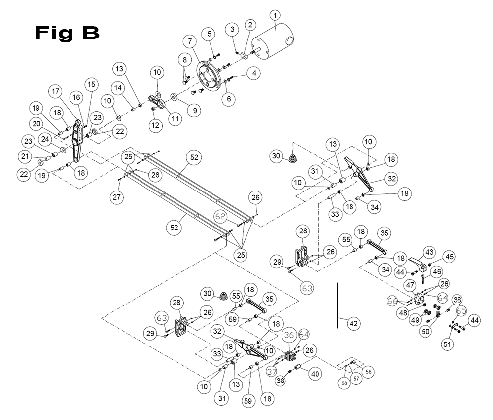 Fig-2 Diagram and Parts List for 727200K  Jet Table Saw