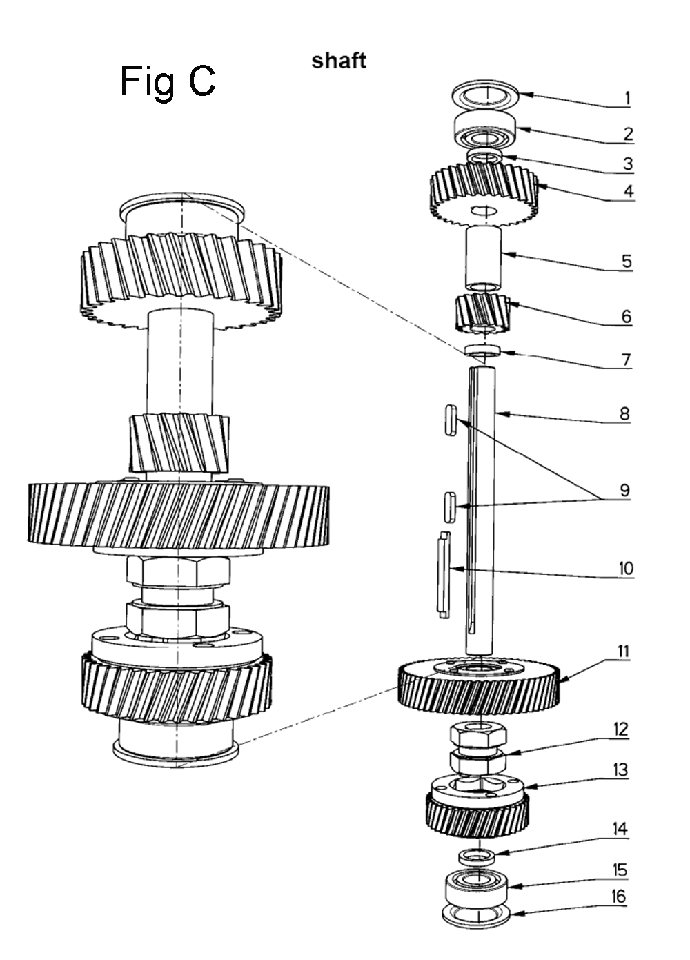 Fig-3 Diagram and Parts List for 354030  Jet Drill Press
