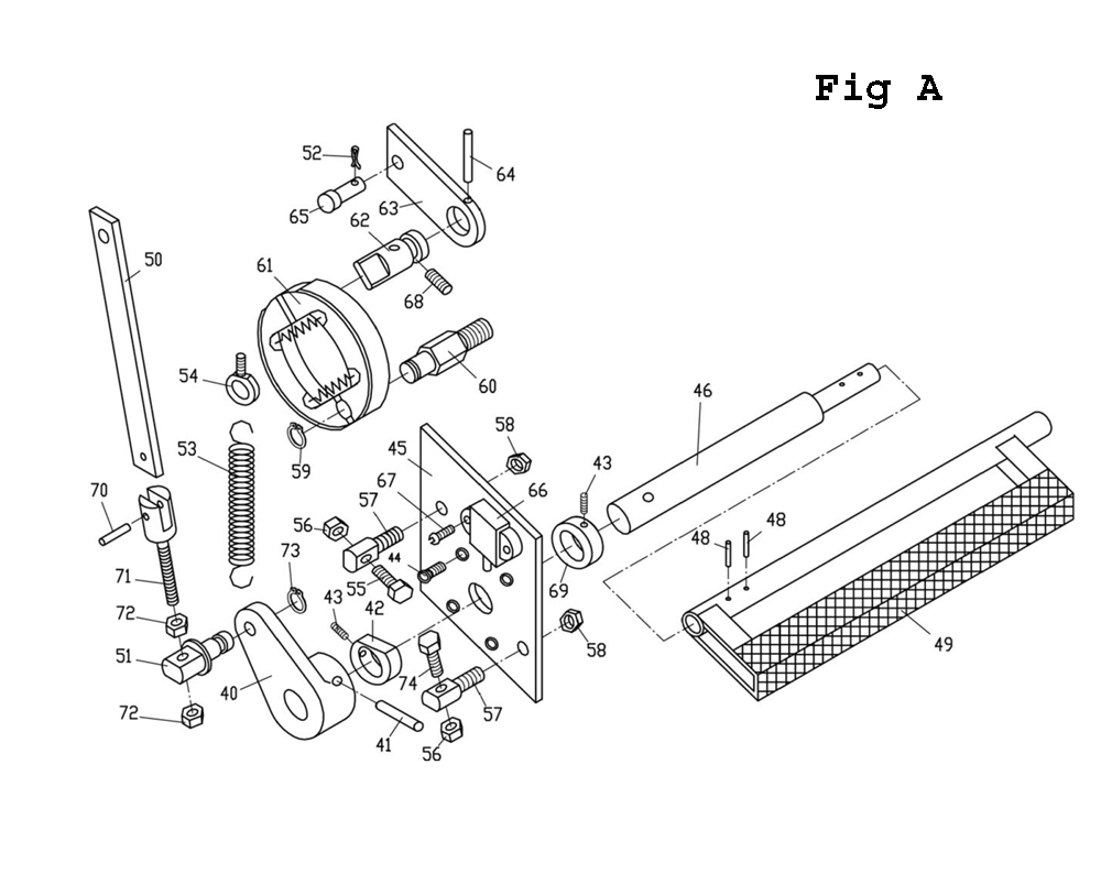Fig-1 Diagram and Parts List for GH-1640ZX 321439 Jet Lathe