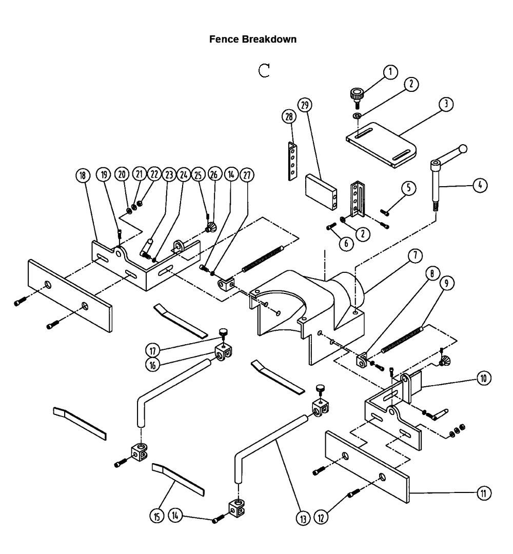 Fig-3 Diagram and Parts List for 708322  Jet Shaper