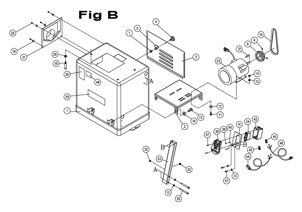 Fig-2 Diagram and Parts List for 718250K  Jet Planer Jointer
