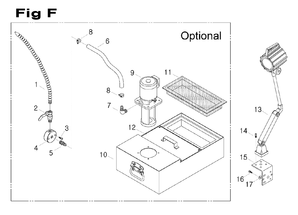 Fig-F Diagram and Parts List for 690602  Jet Mill