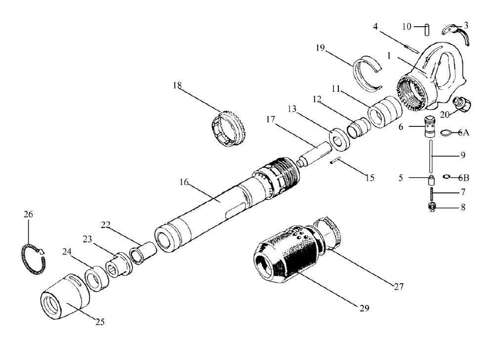 Fig-0 Diagram and Parts List for 550612  Jet Riveter
