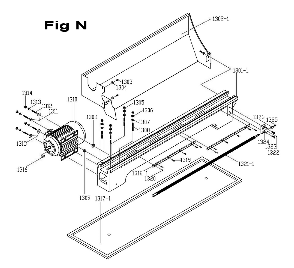 Fig-9 Diagram and Parts List for 321379  Jet Lathe