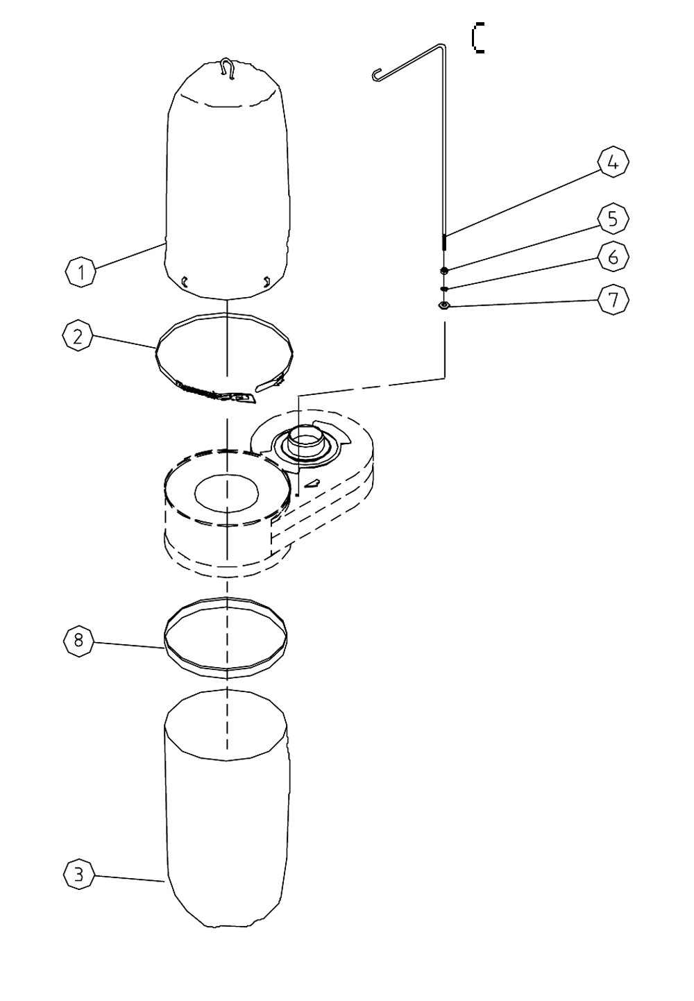Fig-3 Diagram and Parts List for 708642CK  Jet Dust Collector