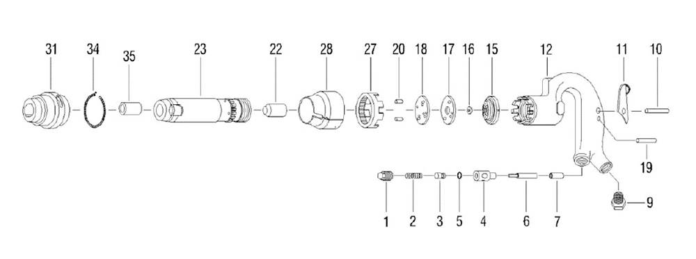 Fig-0 Diagram and Parts List for 550640  Jet Hammer