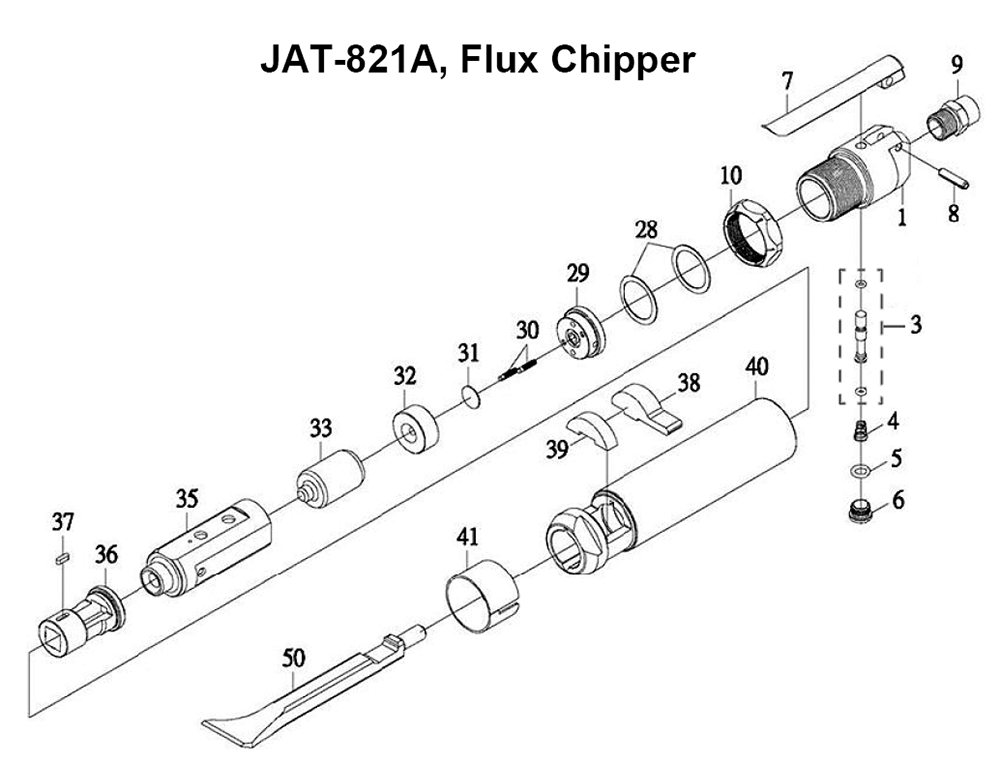 Fig-0 Diagram and Parts List for 505822  Jet Scaler