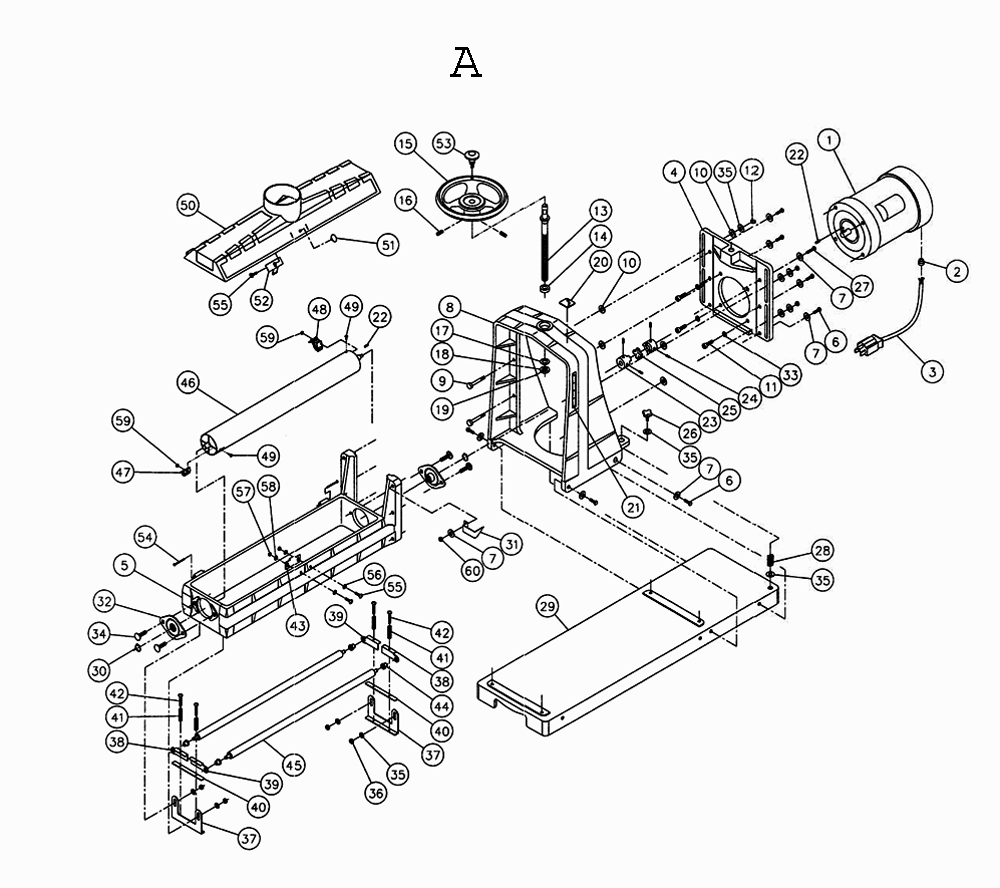 Fig-1 Diagram and Parts List for 649003K  Jet Sander Grinder