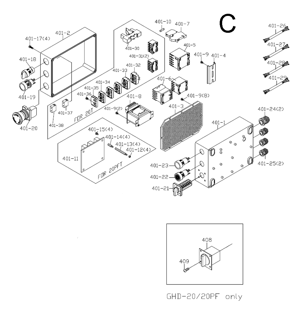 Fig-3 Diagram and Parts List for 354024  Jet Drill Press