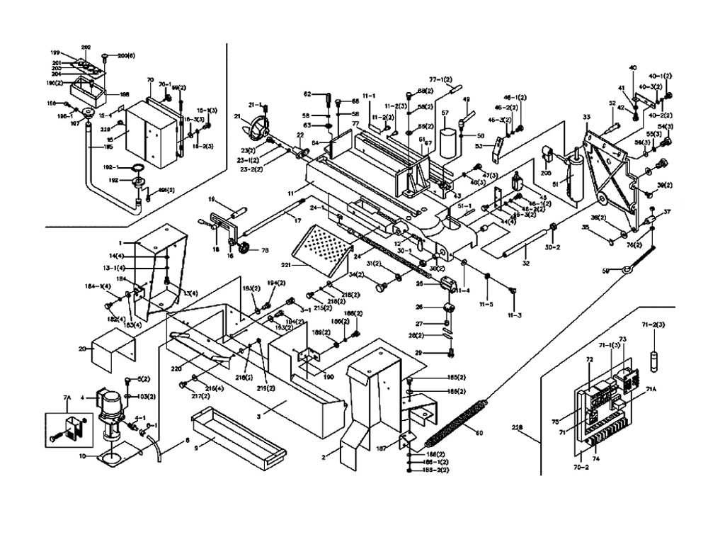 Fig-0 Diagram and Parts List for 414478  Jet Table Saw
