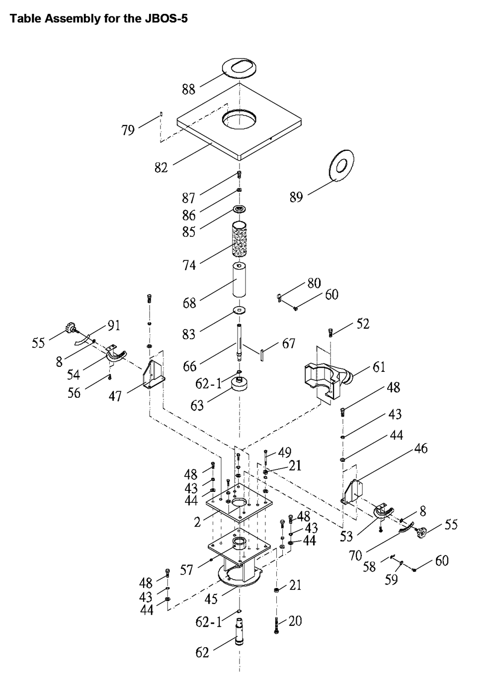 Fig-0 Diagram and Parts List for 708404  Jet Sander Grinder