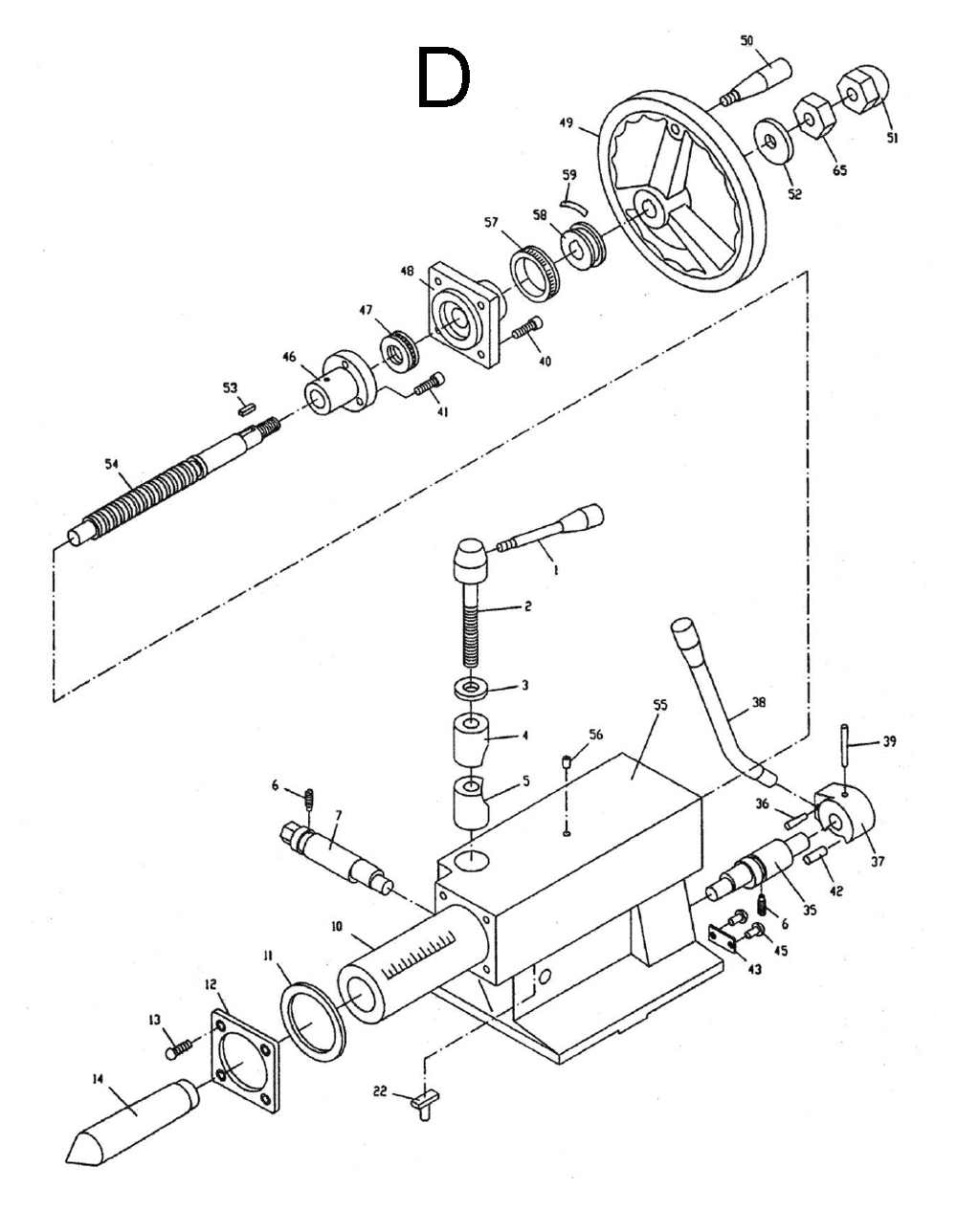 Fig-4 Diagram and Parts List for 320930  Jet Lathe