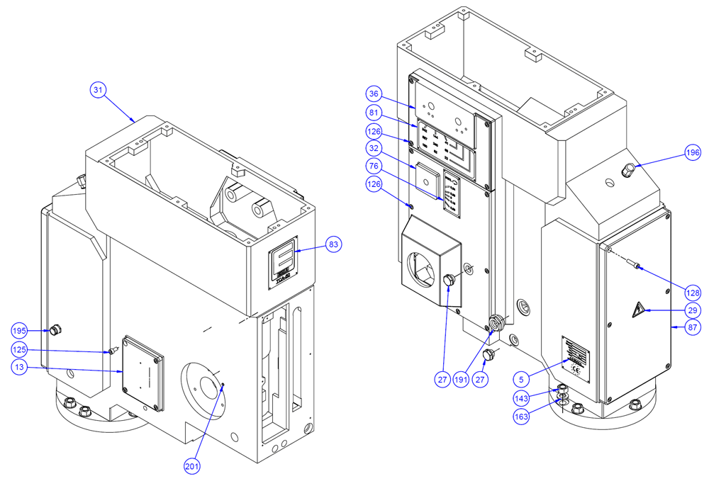 Fig-13 Diagram and Parts List for J-2360 354051 Jet Drill Press