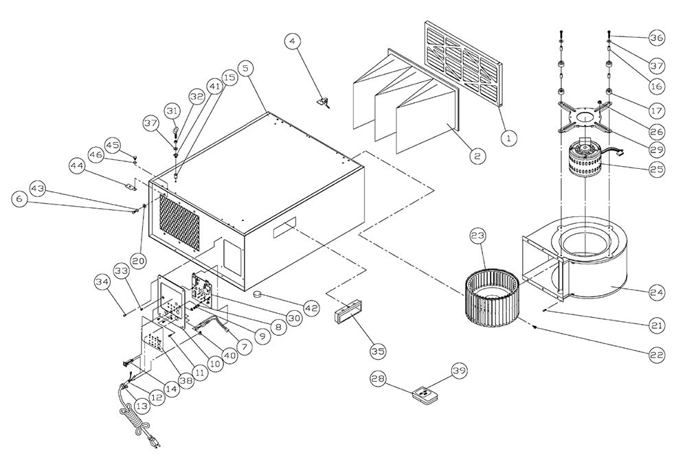 Fig-0 Diagram and Parts List for 708734  Jet Dust Collector