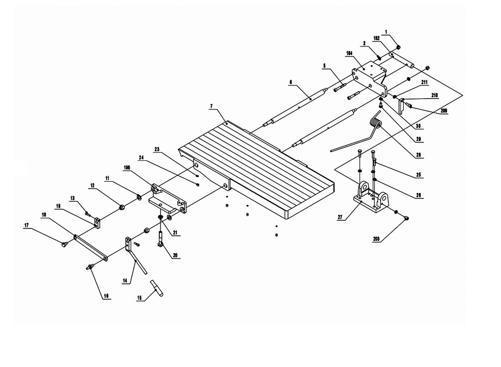 Fig-0 Diagram and Parts List for 708475  Jet Planer Jointer
