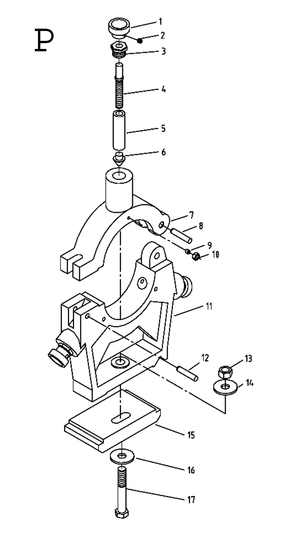 Fig-15 Diagram and Parts List for 321142  Jet Lathe