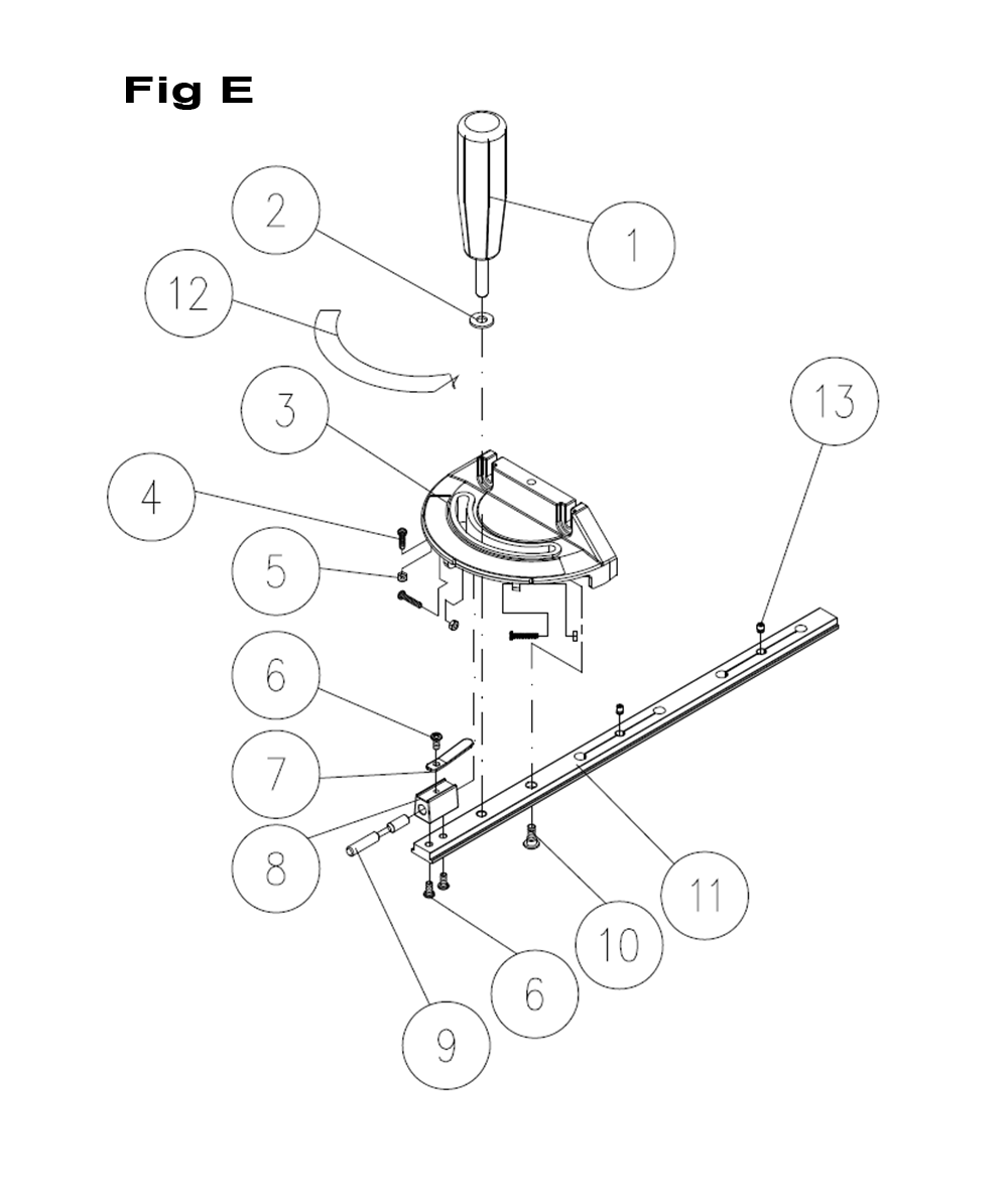 Fig-3 Diagram and Parts List for 725007K  Jet Table Saw