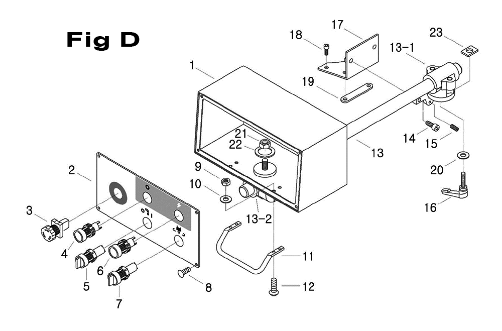 Fig-2 Diagram and Parts List for 698060  Jet Mill