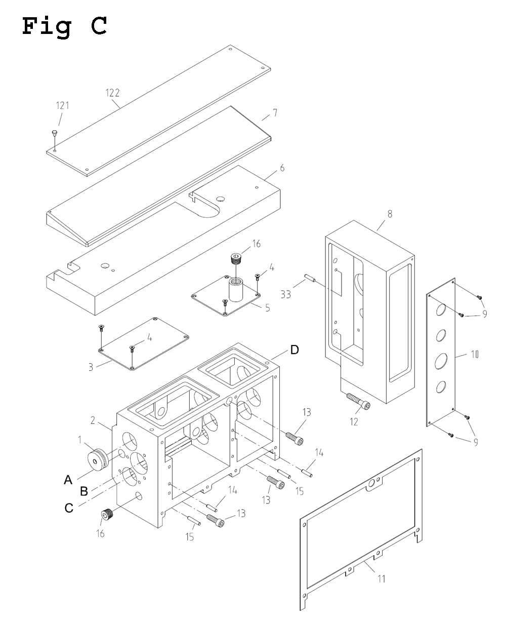 Fig-3 Diagram and Parts List for GH-1340W-1 321126 Jet Lathe