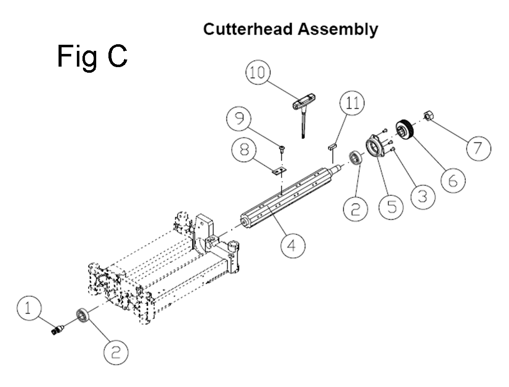 Fig-3 Diagram and Parts List for 722130  Jet Planer Jointer