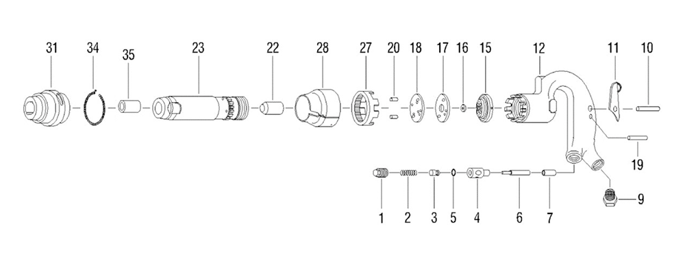 Fig-0 Diagram and Parts List for 550644  Jet Hammer