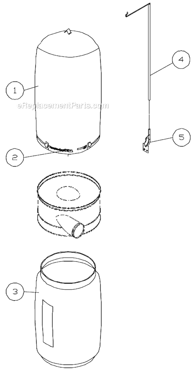 Page C Diagram and Parts List for DC-1100VX Series Jet Dust Collector