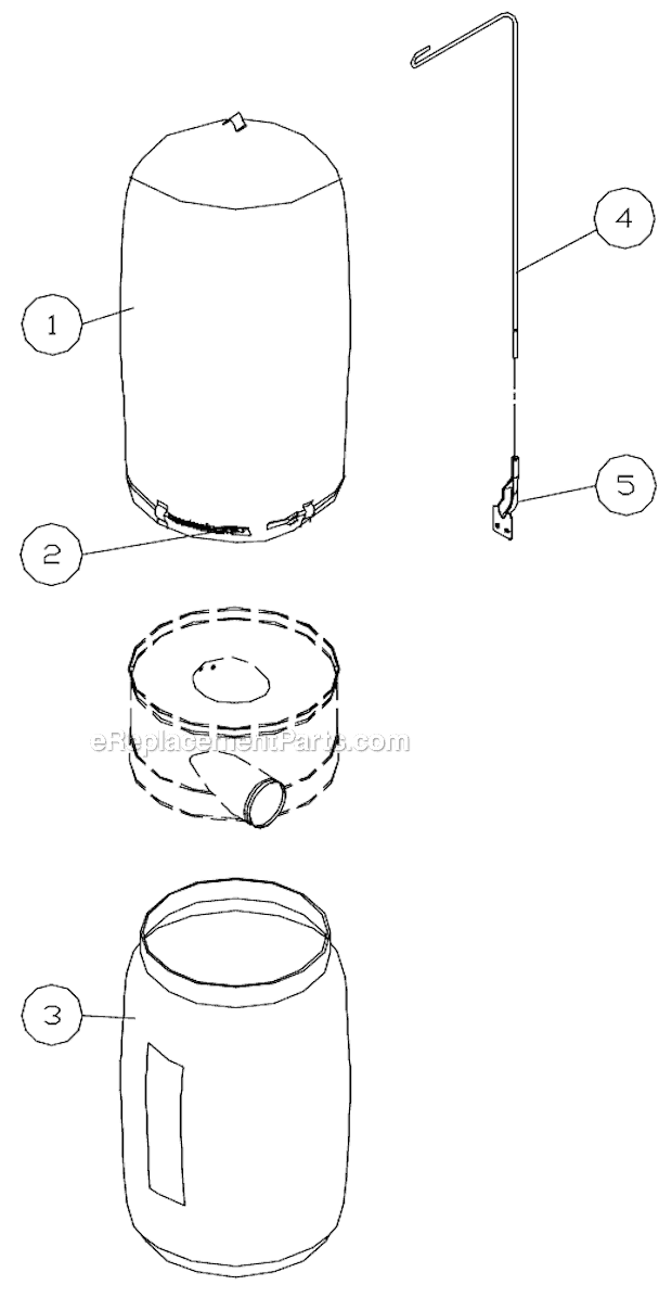 Page C Diagram and Parts List for DC-1200 Series Jet Dust Collector