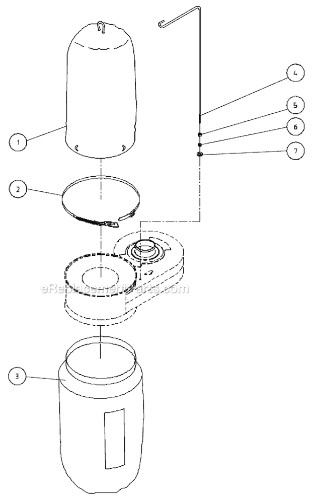 Page C Diagram and Parts List for DC-650BK 708642 Jet Dust Collector
