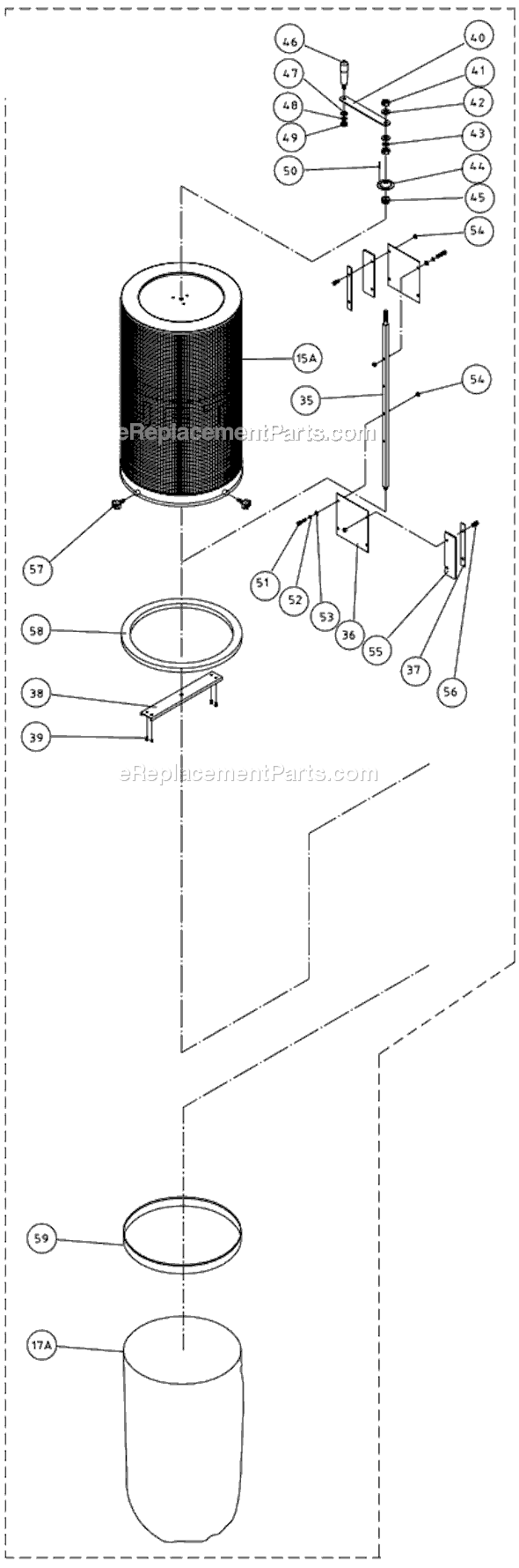 Page A Diagram and Parts List for DC-650CRC 708641RC Jet Dust Collector
