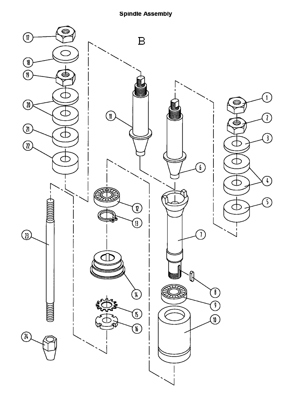 Fig-2 Diagram and Parts List for 708322  Jet Shaper