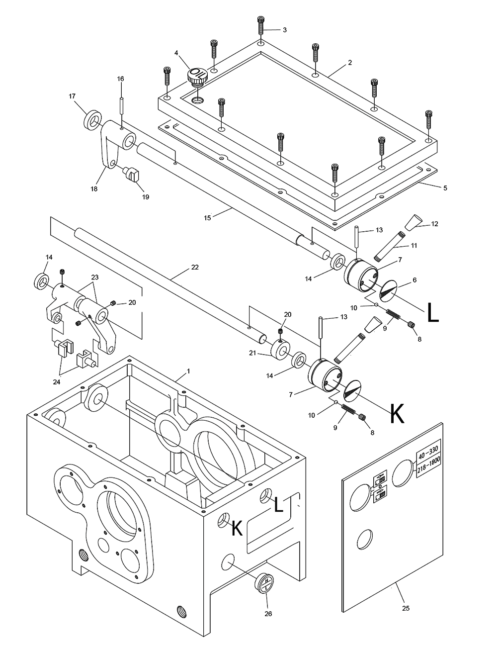 Fig-21 Diagram and Parts List for E-1236VS 892320 Jet Lathe