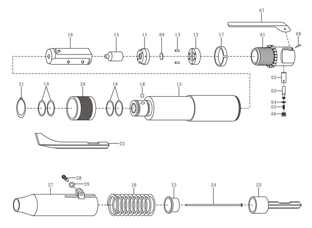 Fig-0 Diagram and Parts List for 505801  Jet Scaler